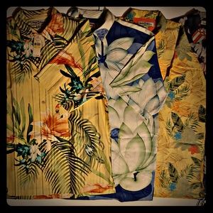 4 Tommy Bahama Mens Medium Hawaiian Shirts